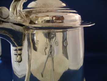 English Silver Tankard 1711 by Richard Green