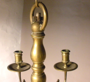 19th Century Dutch Brass Chandelier