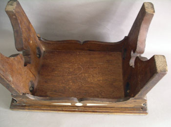 Scrimshaw Decorated Walnut Footstool