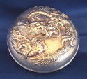 Japanese Export Silver Small Round Box