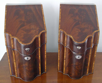 A Fine Pair of Inlaid Knife Boxes