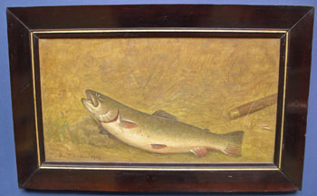 O/C of a Brown Trout signed A. Warren dated 1908