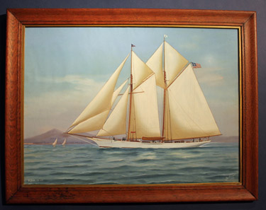 The American Yacht Fleur-De-Lys By Antonio De Simone 1908