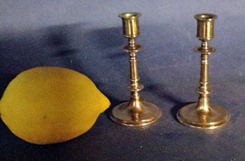 Pair of Mid Drip Taper Candlesticks 3 3/4