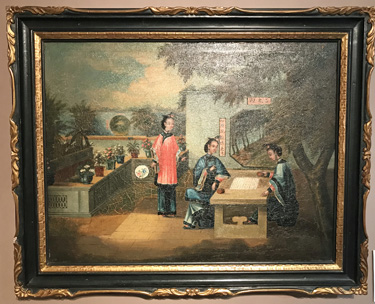 China Trade Painting of Women playing GO