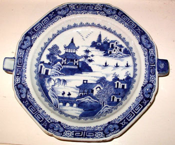 Blue and White Warming Dish
