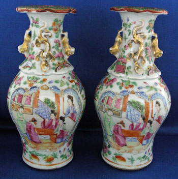 A Pair of Mandarin Vases