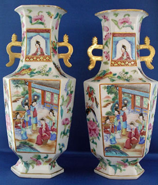 A Fine Pair of Mandarin Vases