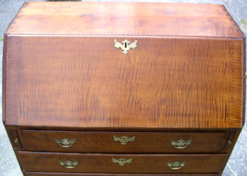Queen Anne Tiger Maple Desk