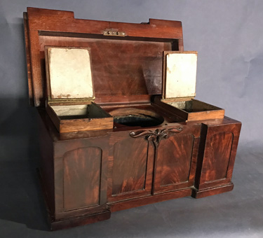A Rare TEA CADDY in the Form of a Miniature Sideboard