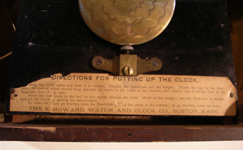 Howard Banjo Clock #5 with label