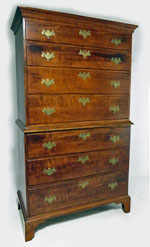 Bold Tiger Maple Chest on Chest