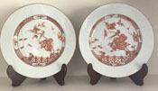 A Fine Pair of Chinese Export Rouge de Fer Kang Xi Chargers
