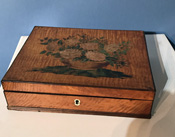 School Girl Painted Tiger Maple Box